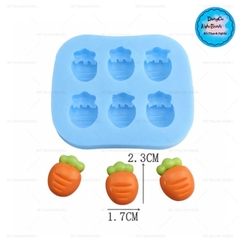 Khuôn Silicon - Rau Củ - Cà Rốt 6c