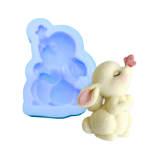 Khuôn Silicon - Động Vật - Con Thỏ Tai Dài 7.5cm
