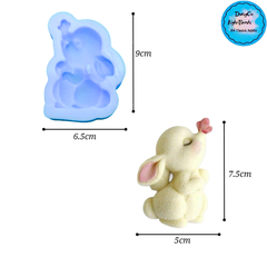 Khuôn Silicon - Động Vật - Con Thỏ Tai Dài 7.5cm