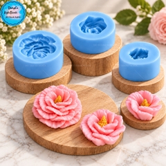 Combo 3 Khuôn Silicon - Hoa Cúc Nhụy Cánh Xoay Nhiều Tầng