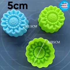 [10 cup] Khuôn Silicon - Cup Set 5cm - M66 Hoa Hướng Dương