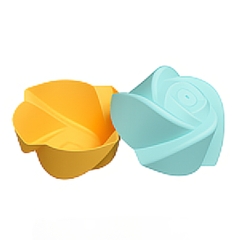 [10 cup] Khuôn Silicon - Cup Set 7cm - M22 - Hoa Hồng