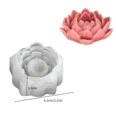 Khuôn Silicon - Hoa Sen Thái Nở - Sen 8cm