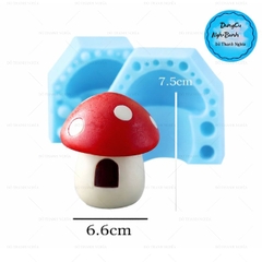 Khuôn Silicon - Rau Củ - Nấm Cửa 2 Mảnh 7.5cm