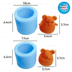 Khuôn Silicon - Động Vật - Chuột Set 2c - Đứng Chấp Tay 8cm