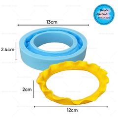 Khuôn Silicon - Viền Hủ Vàng - 12cm