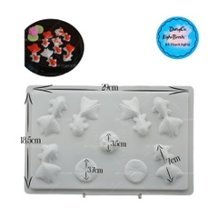 Vĩ Nhựa PP - Cá Mini - YT096 - 9c - 6 Cá 2 Lá Sen