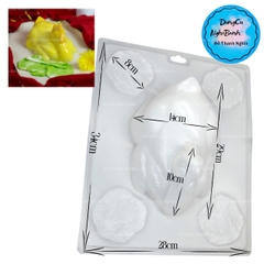Vĩ Nhựa PP - Động Vật - YT380 - Con Gà Quay Kèm Lá 20x14 Cao 10cm