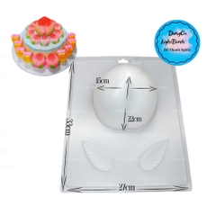 Vĩ Nhựa PP - Trái Đào - YB352 - 1c - Trái Đào 15cm kèm Lá