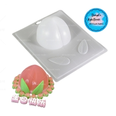 Vĩ Nhựa PP - Trái Đào - YB352 - 1c - Trái Đào 15cm kèm Lá
