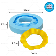Khuôn Silicon Viền Hủ Vàng Mai Xoè 14cm