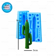 Khuôn Silicon - Sen Đá 2 Mảnh - Đứng Chỉa 9cm
