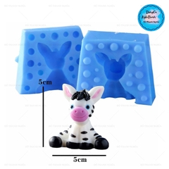 Khuôn Silicon - Động Vật - Con Ngựa Vằn 2 Mảnh 5cm