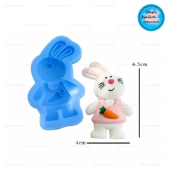 Khuôn Silicon - Động Vật - Con Thỏ Cà Rốt 6.5cm