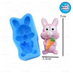 Khuôn Silicon - Động Vật - Con Thỏ Ôm Cà Rốt 7cm