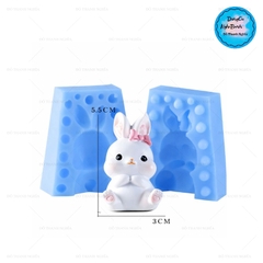 Khuôn Silicon - Động Vật - Con Thỏ Ngồi 2 Mảnh 5.5cm