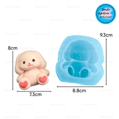 Khuôn Silicon Động Vật Con Gấu Tim 8cm
