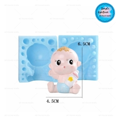 Khuôn Silicon - Em Bé - Bé Trai Bình Bú  Sao 2 Mảnh
