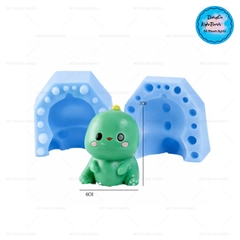 Khuôn Silicon Động Vật Con Khủng Long Ngồi 2 Mảnh 7cm
