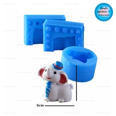 Khuôn Silicon - Động Vật - Con Voi 2 Mảnh 5.5cm