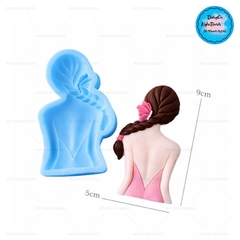 Khuôn Silicon - Cô Gái - Cột Tóc Sau Lưng Trần