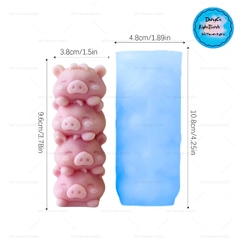 Khuôn Silicon - Động Vật - Mặt Heo Đứng 4C