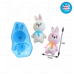 Khuôn Silicon - Động Vật - Con Thỏ Khăn 7cm
