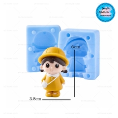 Khuôn Silicon - Em Bé - Bé Gái #32 2 Mảnh 6cm Đeo Giỏ