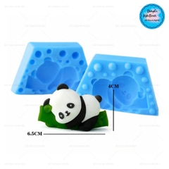 Khuôn Silicon - Động Vật - Gấu Trúc 2 Mảnh 6.5cm Ôm Trúc