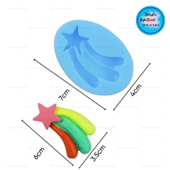 Khuôn Silicon - Bầu Trời - Cầu Vòng Sao 6cm