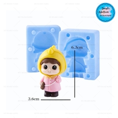 Khuôn Silicon - Em Bé - Bé Gái #33 2 Mảnh 6.3cm Đeo Giỏ Sừng