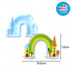 Khuôn Silicon - Bầu Trời - Cầu Vồng Lâu Đài 10cm