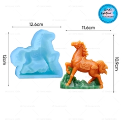 Khuôn Silicon - Động Vật - Ngựa - Mã Đáo Phú Quý 11.6cm