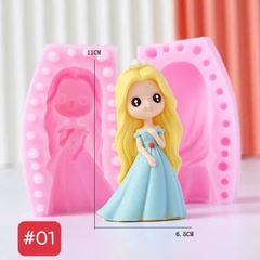 Khuôn Silicon - Em Bé - Công Chúa #01 2 Mảnh 11cm