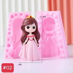 Khuôn Silicon - Em Bé - Công Chúa #02 Mảnh 11.5cm