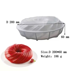Khuôn Silicon - Đế Tròn Xoắn 20cm