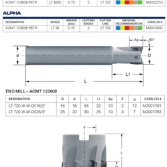 DAO PHAY GÓC 90 ĐỘ - LAMINA