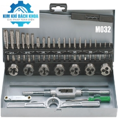 M032 bộ taro bàn ren trong ngoài 32 chi tiết từ M3 đến M12