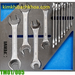 TM01/005 Bộ cờ lê 2 đầu miệng 12 món 6-32 cho tủ dụng cụ FERVI