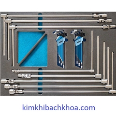 TM01/011 Bộ đồ nghề 26 món gồm tay vặn chữ T và lục giác FERVI Italia
