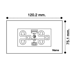 BỘ MẶT NHỰA + Ổ CẮM ĐÔI 3 + 1 CỔNG USB 1 CỔNG TYPE C CP-66UW