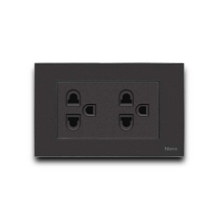 BỘ MẶT NHỰA + 1 Ổ CĂM ĐÔI CP55R-W