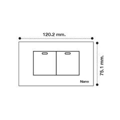 BỘ MẶT NHỰA + 2 CÔNG TẮC TO  CP11-W