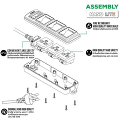 3 Ổ CẮM + DÂY DÀI 3M, 5M 10A/16A - ET03-10A/16A-3M/5M-W/B