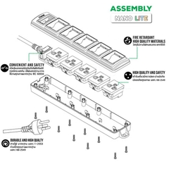 5 Ổ CẮM CHỊU TẢI + DÂY DÀI 3M,5M 10A/16A -ET05-10A/16A-3M/5M-W/B