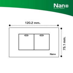 BỘ MẶT NHỰA + 2 CÔNG TẮC TO  CP11-W