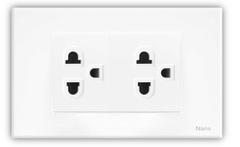 BỘ MẶT NHỰA + 1 Ổ CĂM ĐÔI CP55R-W