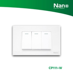 BỘ MẶT NHỰA + 3 CÔNG TẮC CP111-W/B