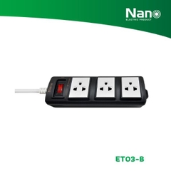 3 Ổ CẮM + DÂY DÀI 3M, 5M 10A/16A - ET03-10A/16A-3M/5M-W/B