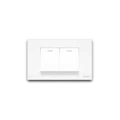 BỘ MẶT NHỰA + 2 CÔNG TẮC TO  CP11-W